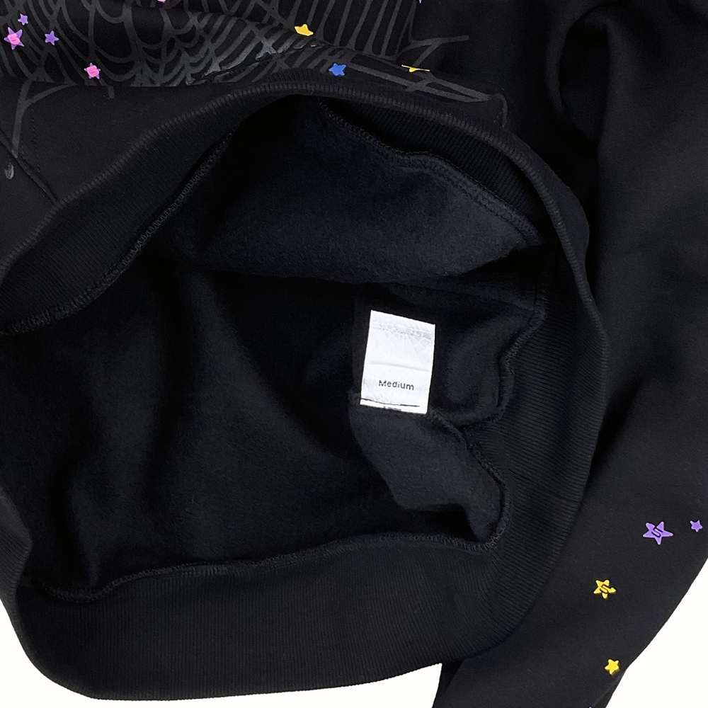Sp5der P*NK V2 Pullover Hoodie Black Pink | Spider Worldwide - Picture 4 of 5